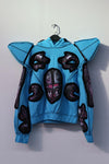 Windowsen printed shoulder sweater PS23T005 blue